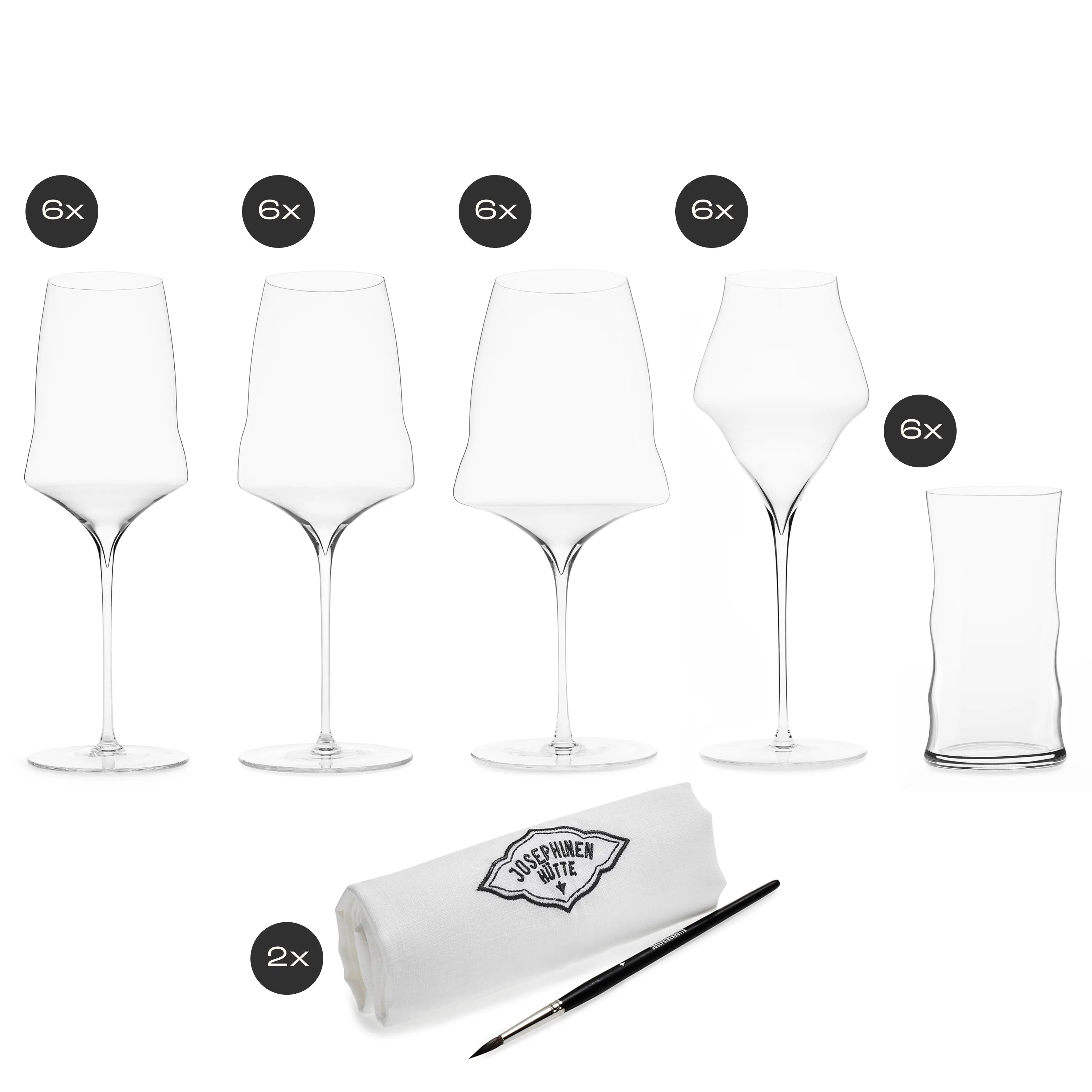 JOSEPHINE Fine Dining Wine Glasses Set by Josephinenhütte