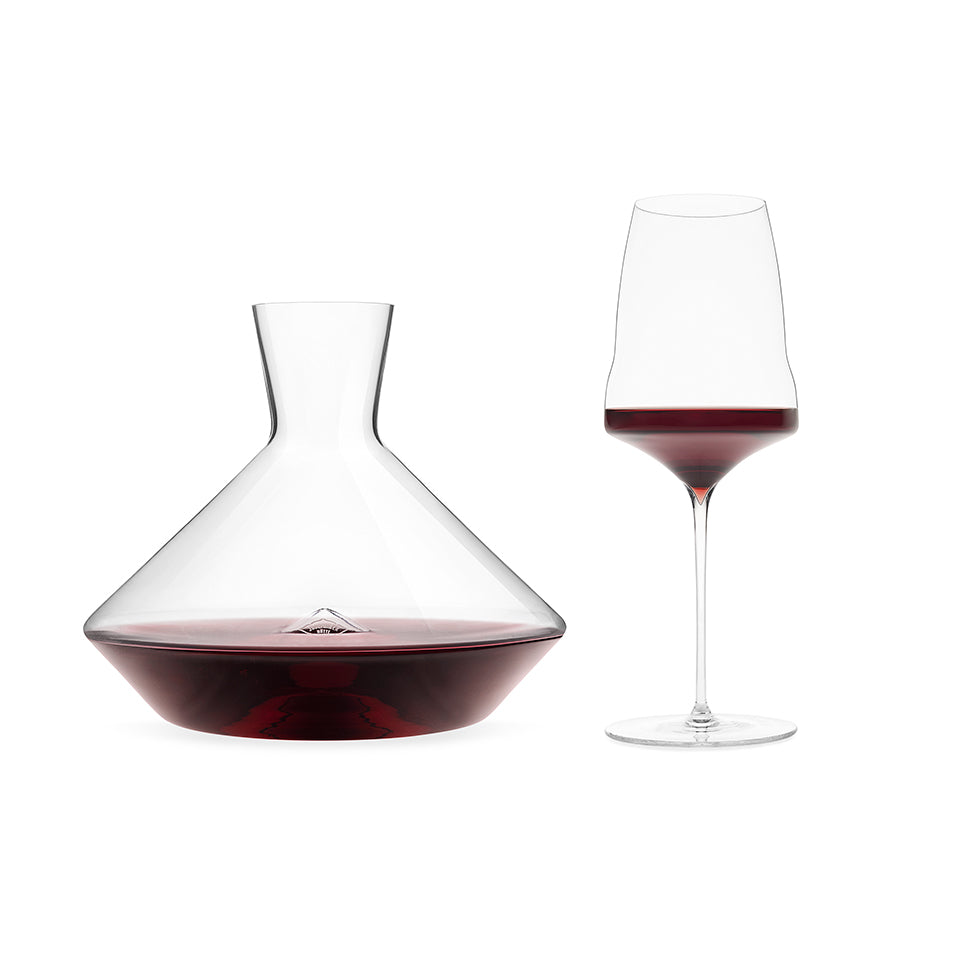 Red Wine Glasses Set of 2- Hand Blown Crystal -Lead-Free Premium