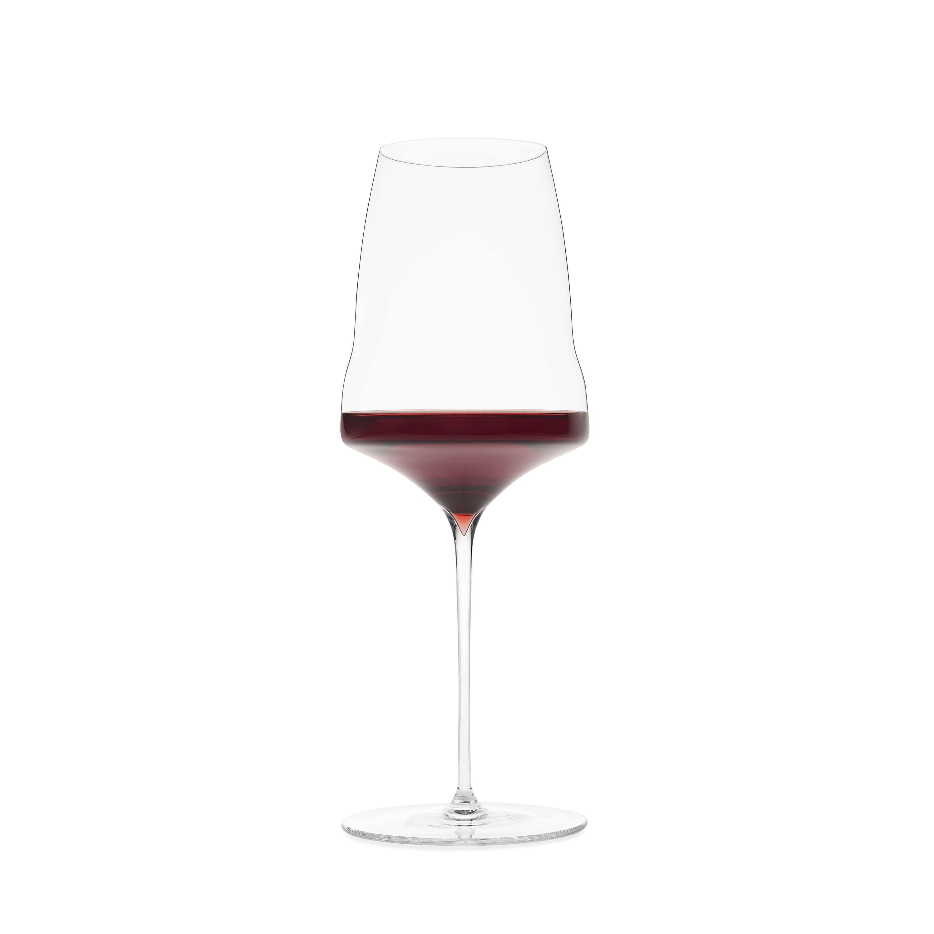 Hand Blown Red Wine Glasses Set of 2 - Ultra-Thin Burgundy Wine